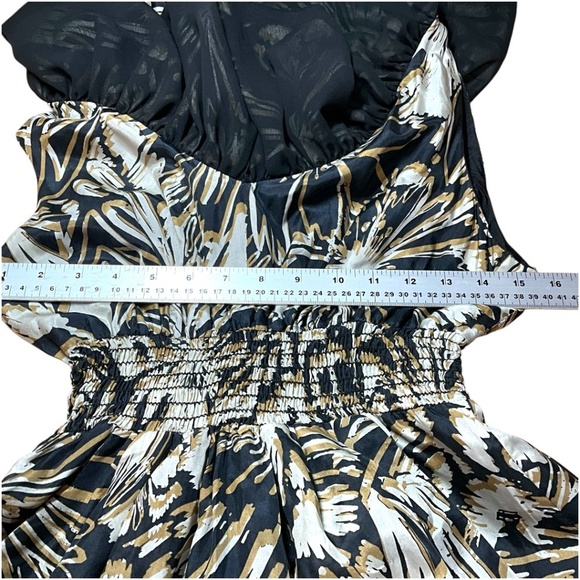 NU x Mark Anthony 100% Silk Dress Elasticized Waist Side Pockets Lined Sz M - Picture 6 of 9